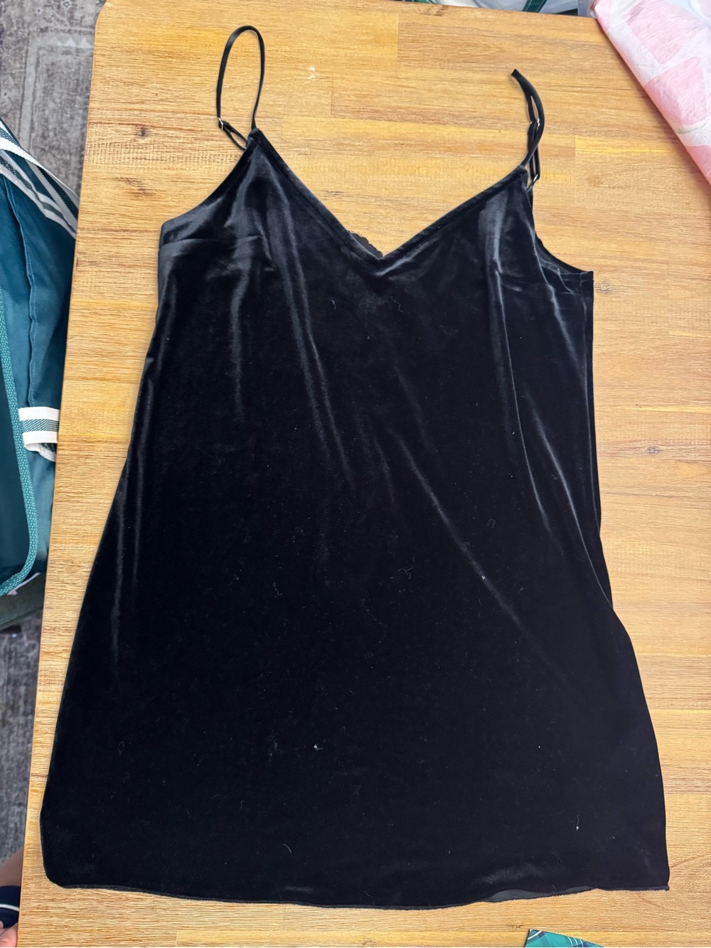 Abercrombie & Fitch Black Velvet Lace Slip Mini Dress